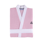 Brooks Brothers Waffle Kimono Bathrobe // Pink