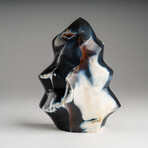 Genuine Polished Blue Chalcedony Orca Stone Flame Freeform