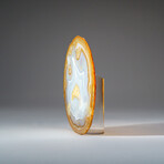 Genuine Quartz "Smiley Face" Slice with Acrylic Display Stand // 270 g