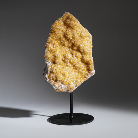 Genuine Citrine Quartz Crystal Cluster on Metal Stand // 6 lbs