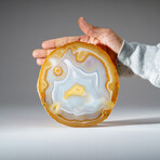 Genuine Quartz "Smiley Face" Slice with Acrylic Display Stand // 270 g
