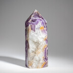 Genuine Polished Chevron Amethyst Crystal Point From Brazil