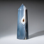 Genuine Polished Blue Agate Point from Madagascar