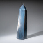 Genuine Polished Blue Agate Point from Madagascar