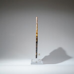 Genuine Polished Quartz Agate Slice from Brazil on Acrylic Display Stand