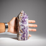 Genuine Polished Chevron Amethyst Crystal Point From Brazil