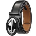 CEAUTB28 Automatic Leather Belt // Multicolor Buckle + Black Belt