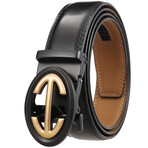 CEAUTB37 Automatic Leather Belt // Multicolor Buckle + Black Belt