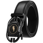 CEAUTB18 Automatic Leather Belt // Multicolor Buckle + Black Belt