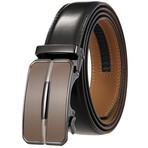 CEAUTB23 Automatic Leather Belt // Multicolor Buckle + Black Belt