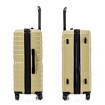 InUSA Aurum Lightweight Hardside Spinner 3 Piece Luggage Set  20"/24"/28" (Champagne)