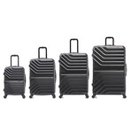 InUSA Aurum Lightweight Hardside Spinner 4 Piece Luggage Set  20"/24"/28"/32'' (Black)