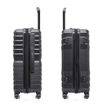 InUSA Aurum Lightweight Hardside Spinner 4 Piece Luggage Set  20"/24"/28"/32'' (Black)