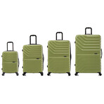 InUSA Aurum Lightweight Hardside Spinner 4 Piece Luggage Set  20"/24"/28"/32'' (Green)