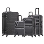 InUSA Aurum Lightweight Hardside Spinner 4 Piece Luggage Set  20"/24"/28"/32'' (Black)