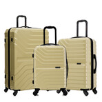 InUSA Aurum Lightweight Hardside Spinner 4 Piece Luggage Set  20"/24"/28"/32'' (Champagne)