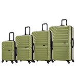 InUSA Aurum Lightweight Hardside Spinner 4 Piece Luggage Set  20"/24"/28"/32'' (Green)