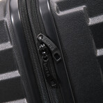 InUSA Aurum Lightweight Hardside Spinner 3 Piece Luggage Set  20"/24"/28" (Black)