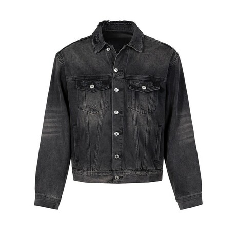 Denim Shirt Jacket // Dark Gray (XS)