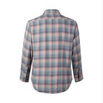 Plaid Shirt Jacket // Blue + Multicolor (M)