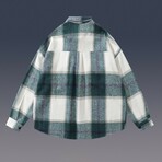 Plaid Shirt Jacket V1 // Green (M)