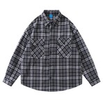 Plaid Shirt Jacket // Dark Gray (2XL)