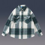 Plaid Shirt Jacket V1 // Green (M)