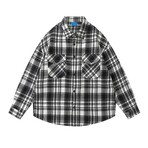 Plaid Shirt Jacket // Black (XL)