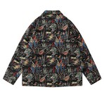 Shirt Jacket // Black + Multicolor (M)