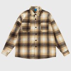 Plaid Shirt Jacket V2 // Yellow (XL)