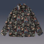 Shirt Jacket // Black + Multicolor (M)