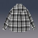 Plaid Shirt Jacket // Black (XL)