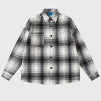 Plaid Shirt Jacket // Gray (L)