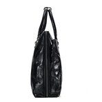 047 Tote Leather Bag // Black