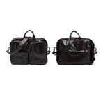 052 Messenger Leather Bag // Brown
