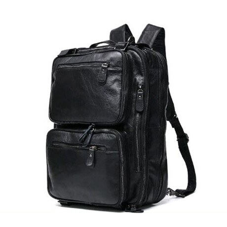 051 Messenger Leather Bag // Black