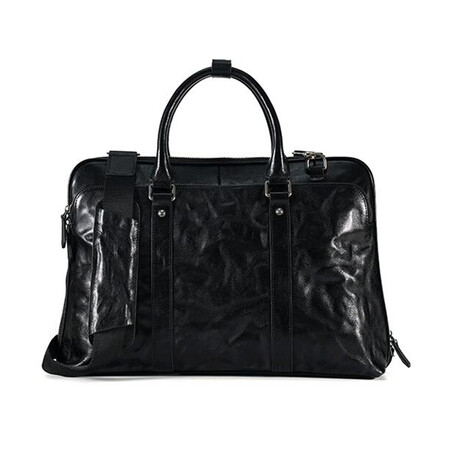 047 Tote Leather Bag // Black