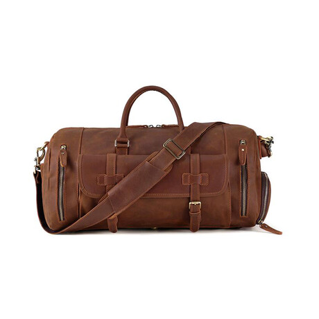 049 Duffel Leather Bag // Tan