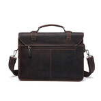 068 Messenger Leather Bag // Dark Brown
