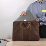 054 Tote Leather Bag // Brown