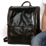 043 Backpack Leather Bag // Brown