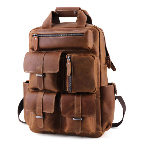 060 Backpack Leather Bag // Tan