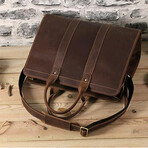 054 Tote Leather Bag // Brown