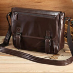 053 Messenger Leather Bag // Brown