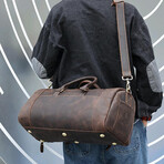 048 Duffel Leather Bag // Brown