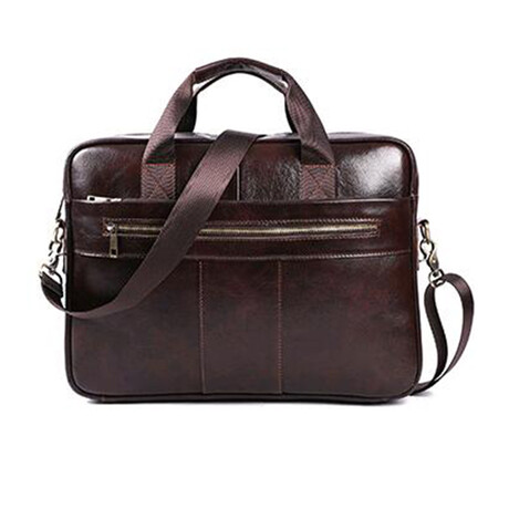 042 Messenger Leather Bag // Brown