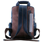 062 Backpack Leather Bag // Blue