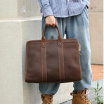 054 Tote Leather Bag // Brown