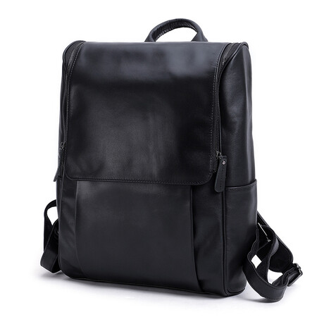045 Backpack Leather Bag // Black