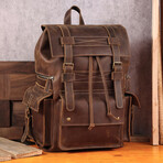 063 Backpack Leather Bag // Brown